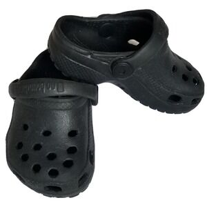 NO BOUNDERIES Infants toddler BLACK Water Shoes/Clog/Sandal W/Back Strap Y2K Vtg
